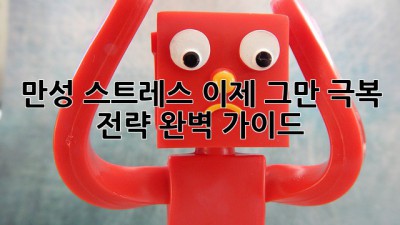 만성 스트레스, 이제 그만! 극복 전략 완벽 가이드